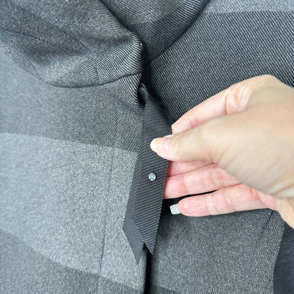 Lululemon Sweet Life Soot Black & Gray Stripe Biker Jacket Water Repel 4 - Picture 6 of 15